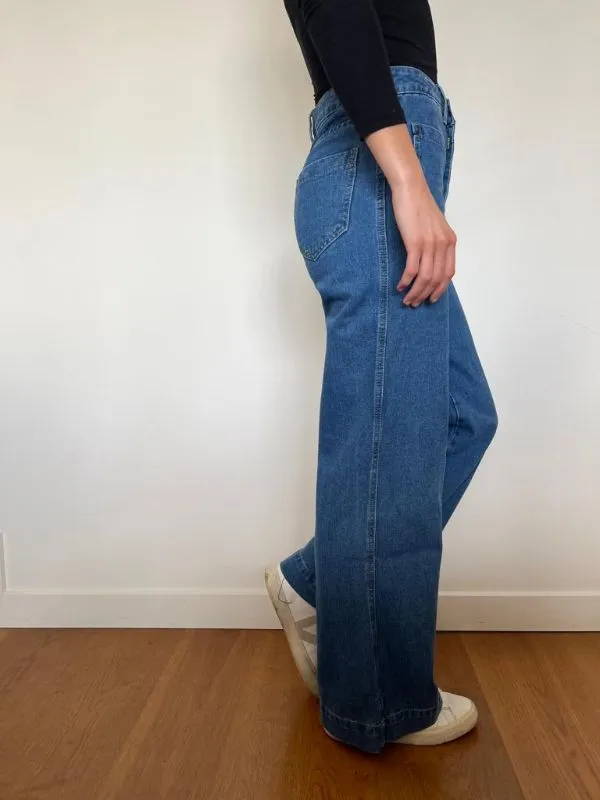 PAPER HEART Flare Denim Jeans - Mid Blue
