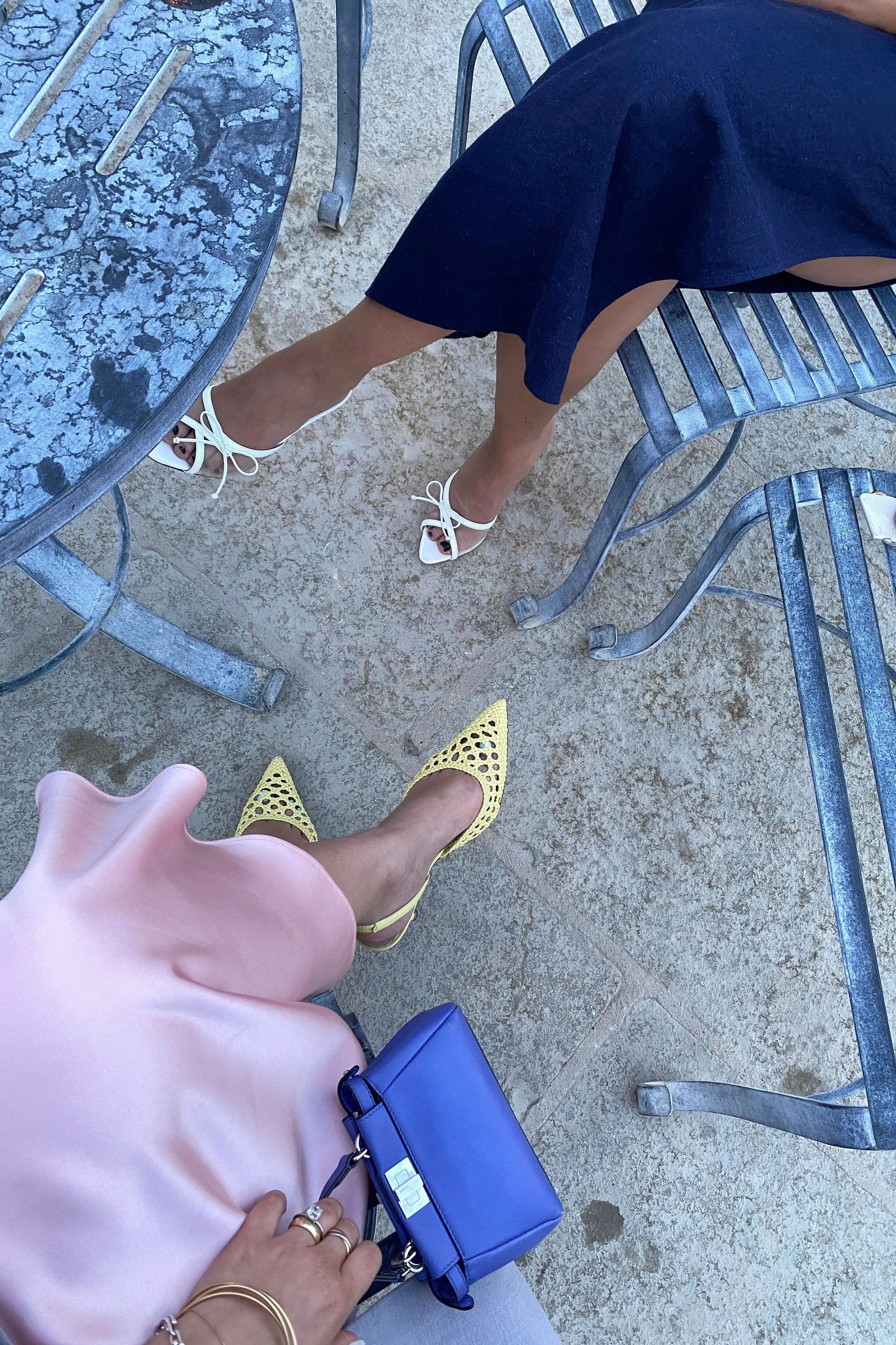 pony white heeled bow sandal