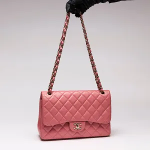 Pre-Loved Chanel™ Caviar Quilted Pink Jumbo Double Flap Bag