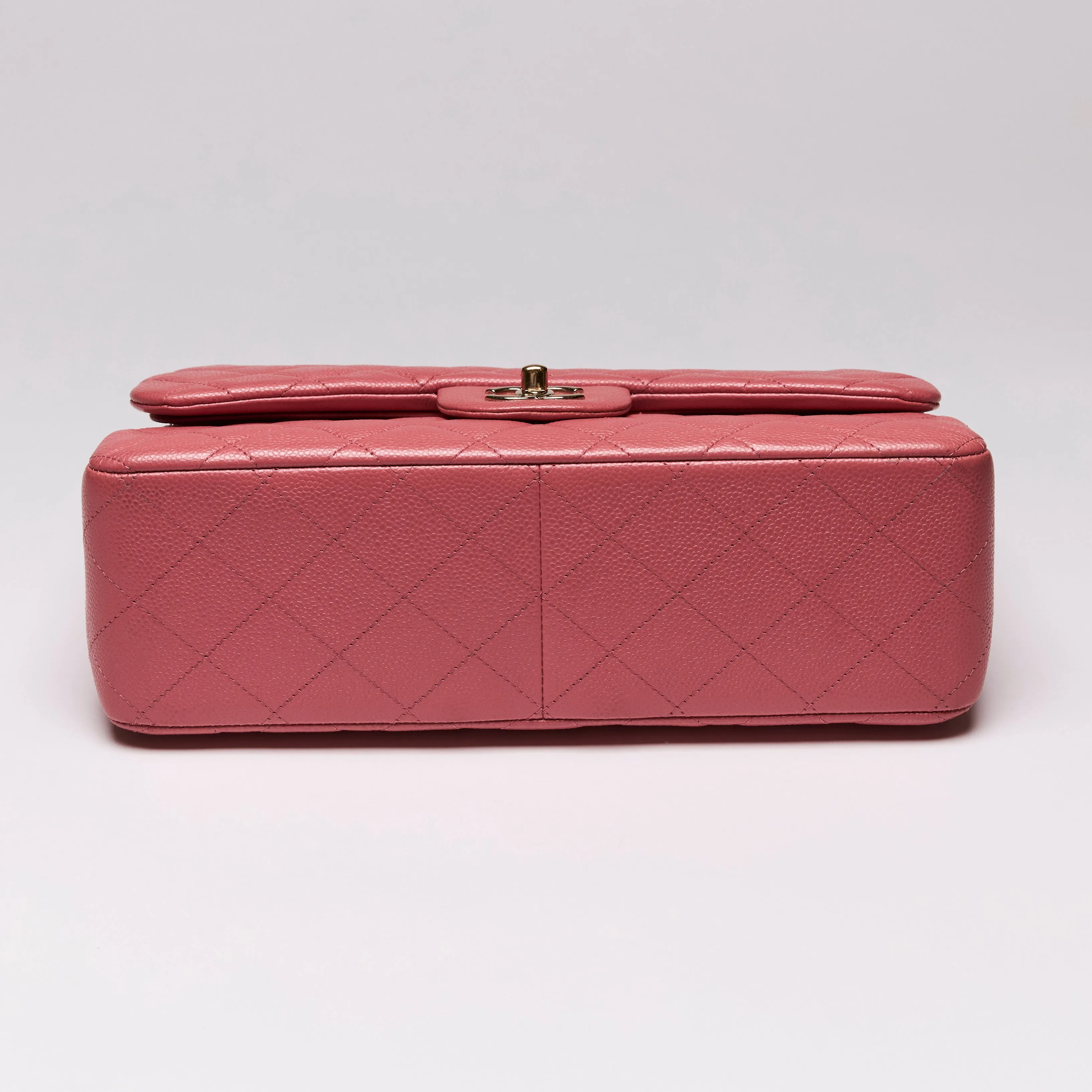 Pre-Loved Chanel™ Caviar Quilted Pink Jumbo Double Flap Bag