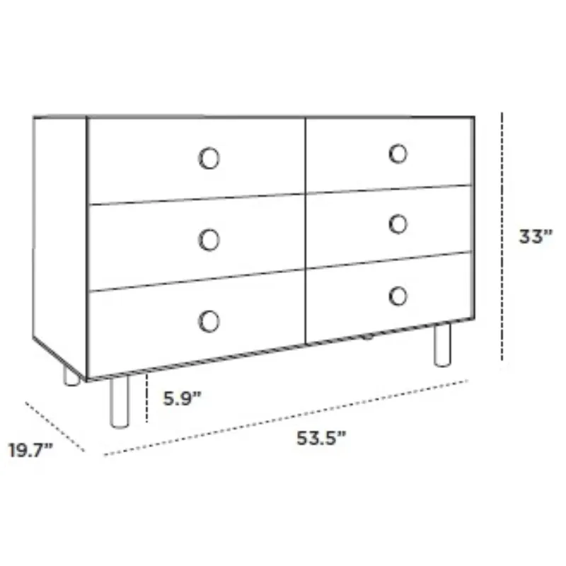 PREORDER | Dot 6 Drawer Dresser by Oeuf
