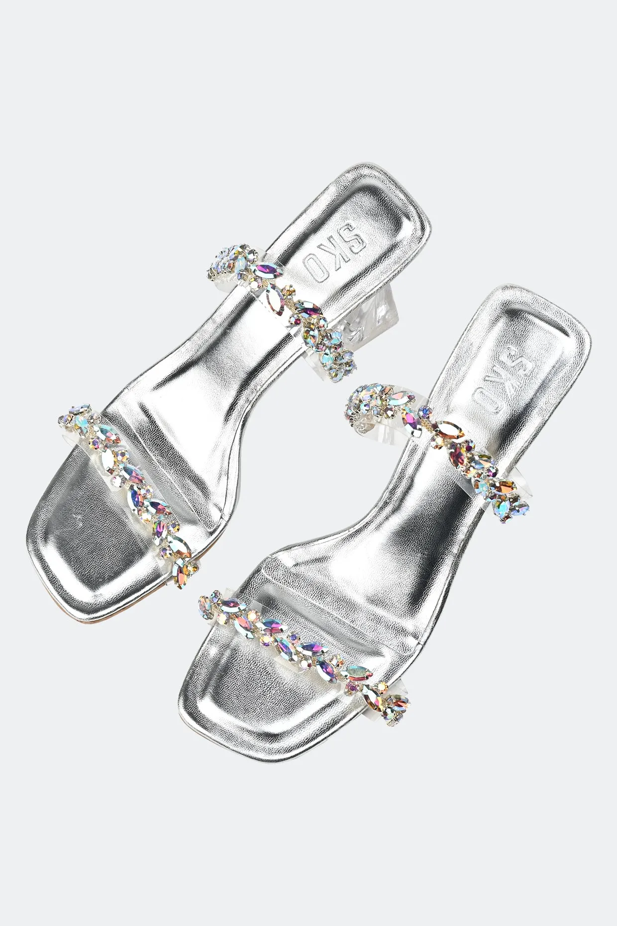 Quartz Silver Heels For Women