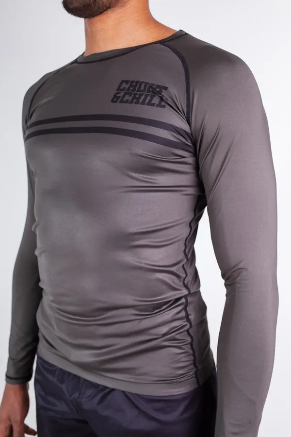 Rashguard Stripe - Grey - Long Sleeve