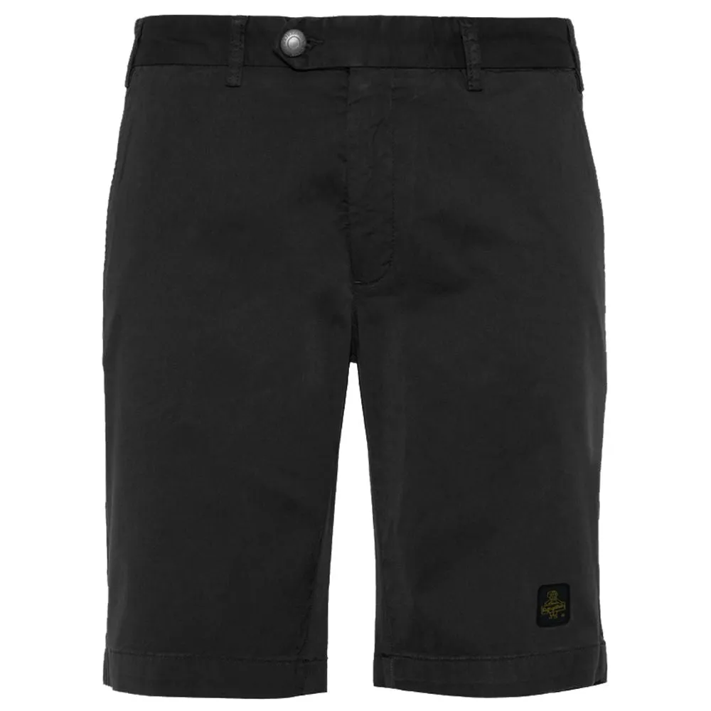Refrigiwear Elegant Beige Bermuda Shorts with Logo Patch