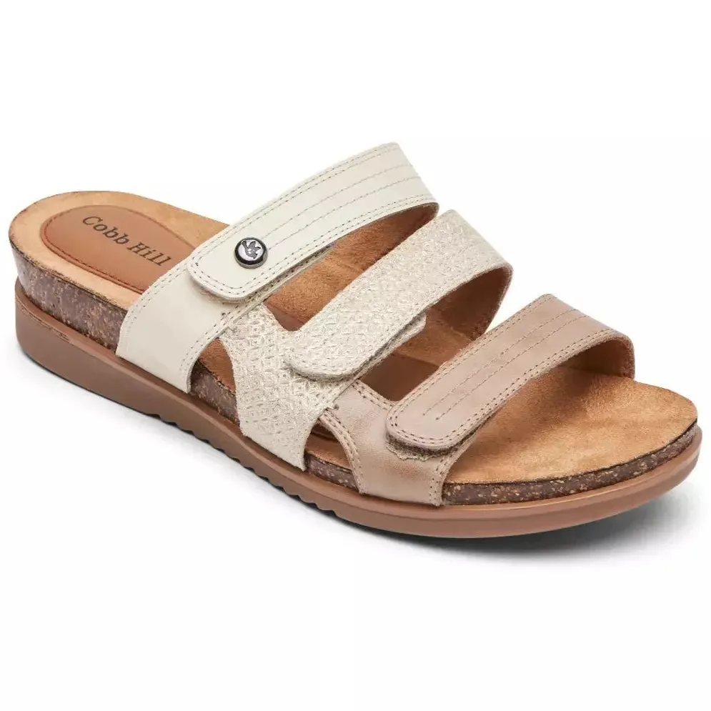 ROCKPORT COBB HILL MAY SLIDE SANDAL MEDIUM AND WIDE - FINAL SALE!