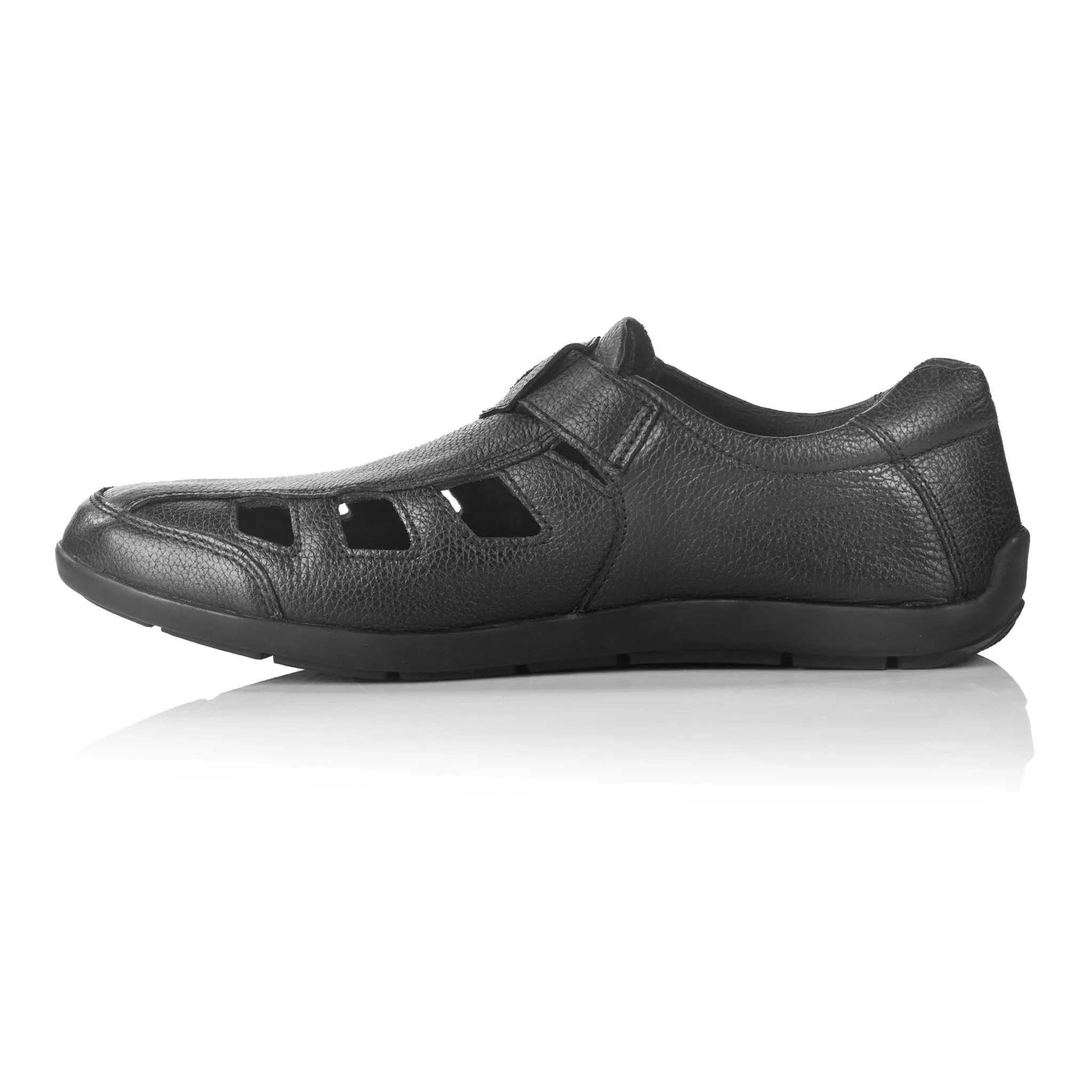 Ross II Mule Sandal (Piano Black)