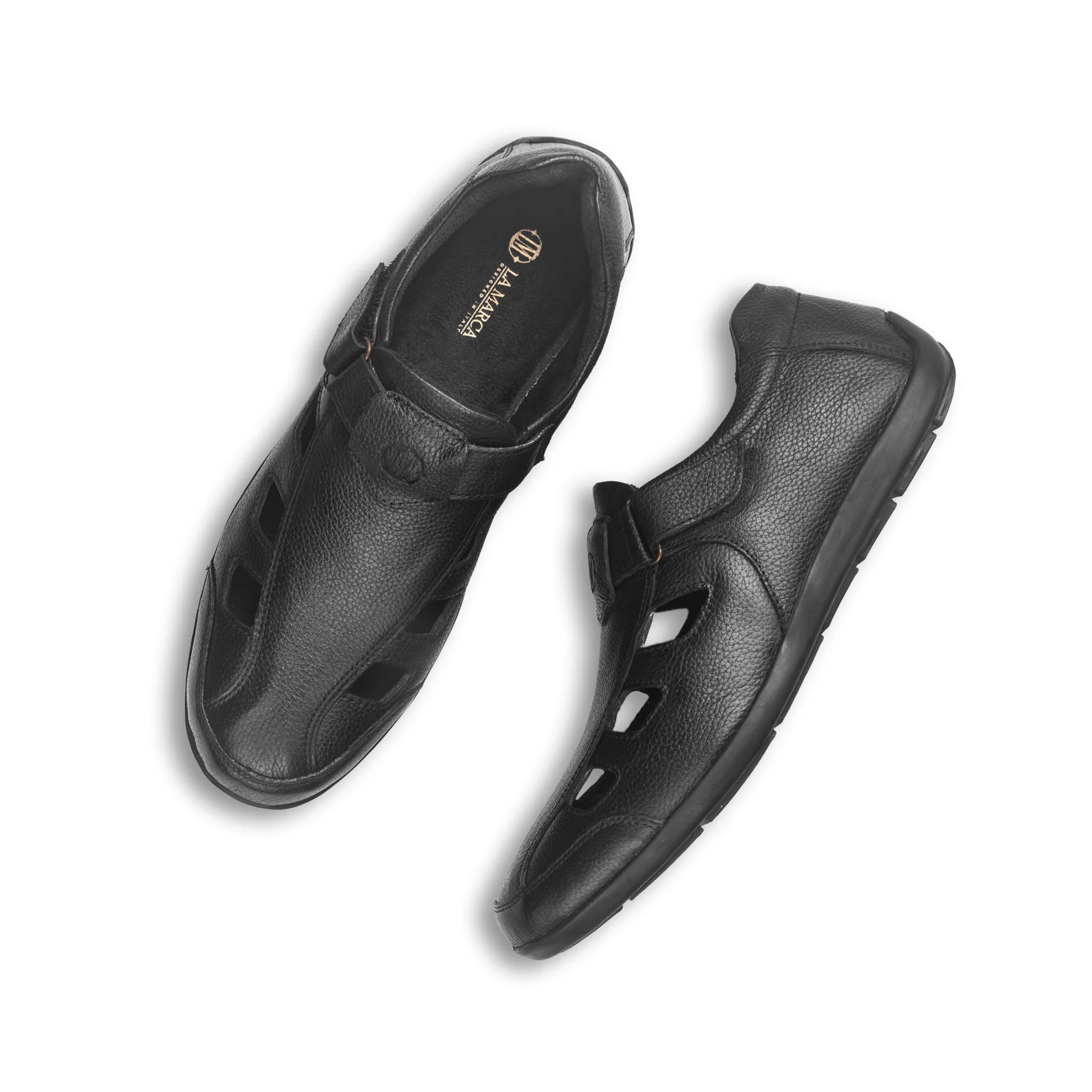 Ross II Mule Sandal (Piano Black)