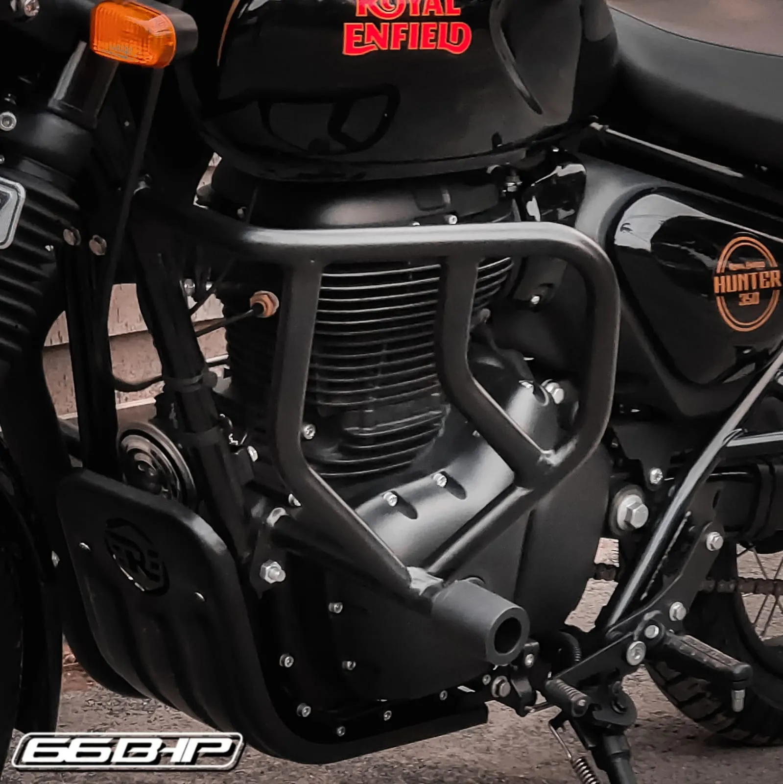 Royal Enfield Hunter 350  Maxima Crash Guard with Slider by 66Bhp