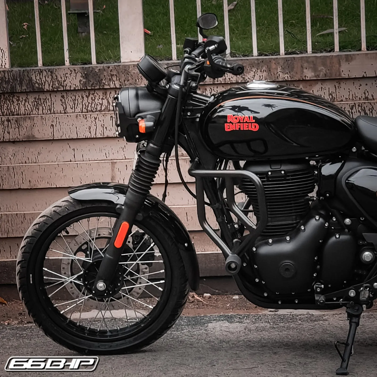 Royal Enfield Hunter 350  Maxima Crash Guard with Slider by 66Bhp