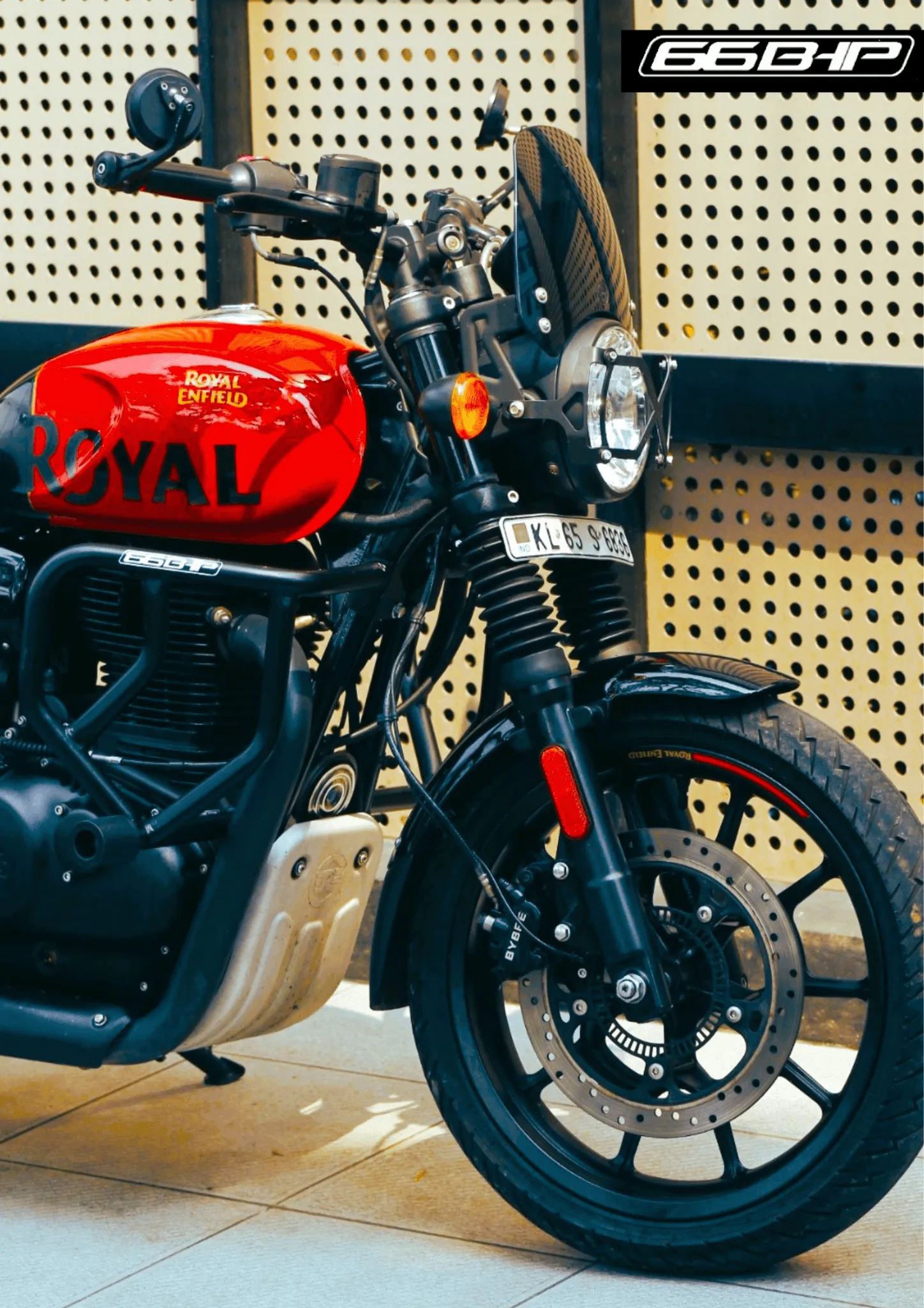 Royal Enfield Hunter 350  Maxima Crash Guard with Slider by 66Bhp