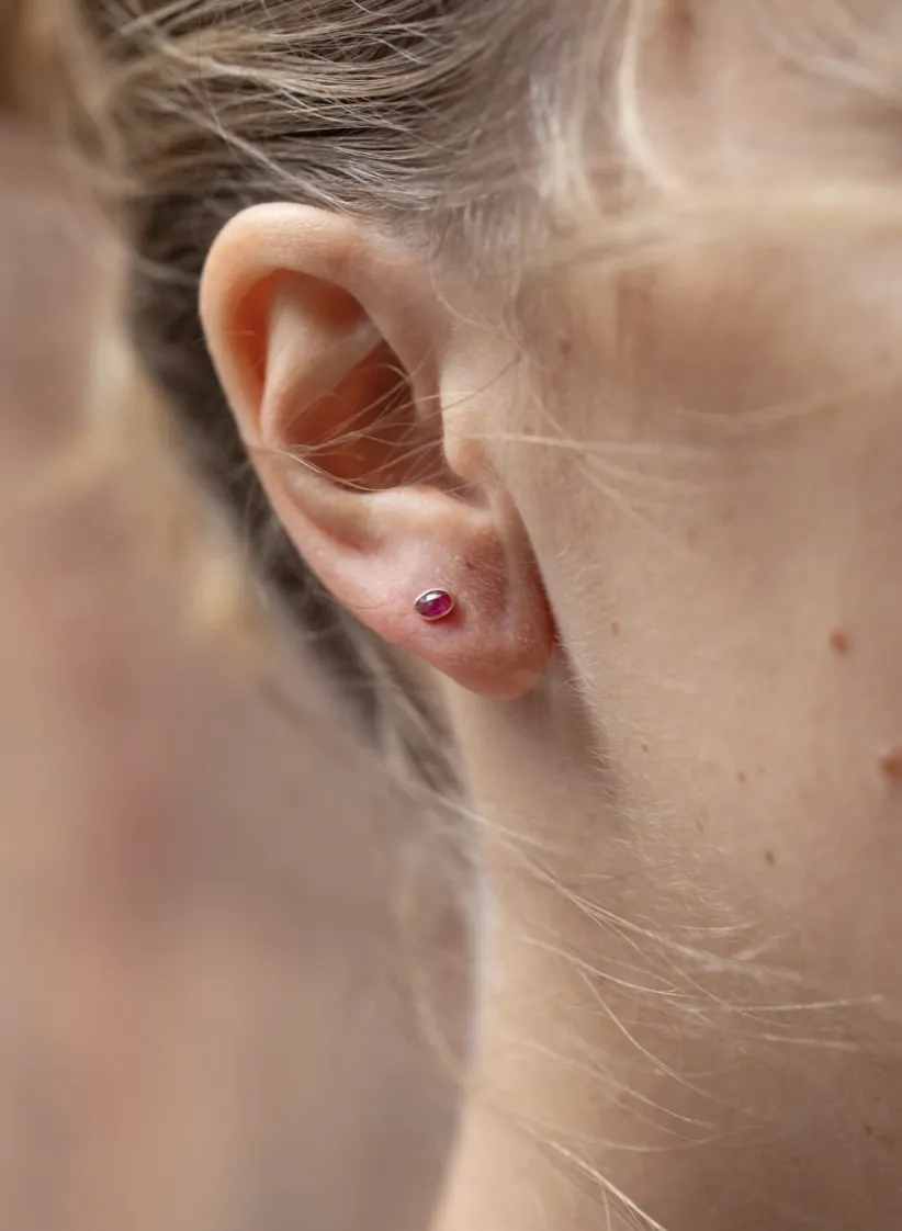 Ruby Flat Back Stud
