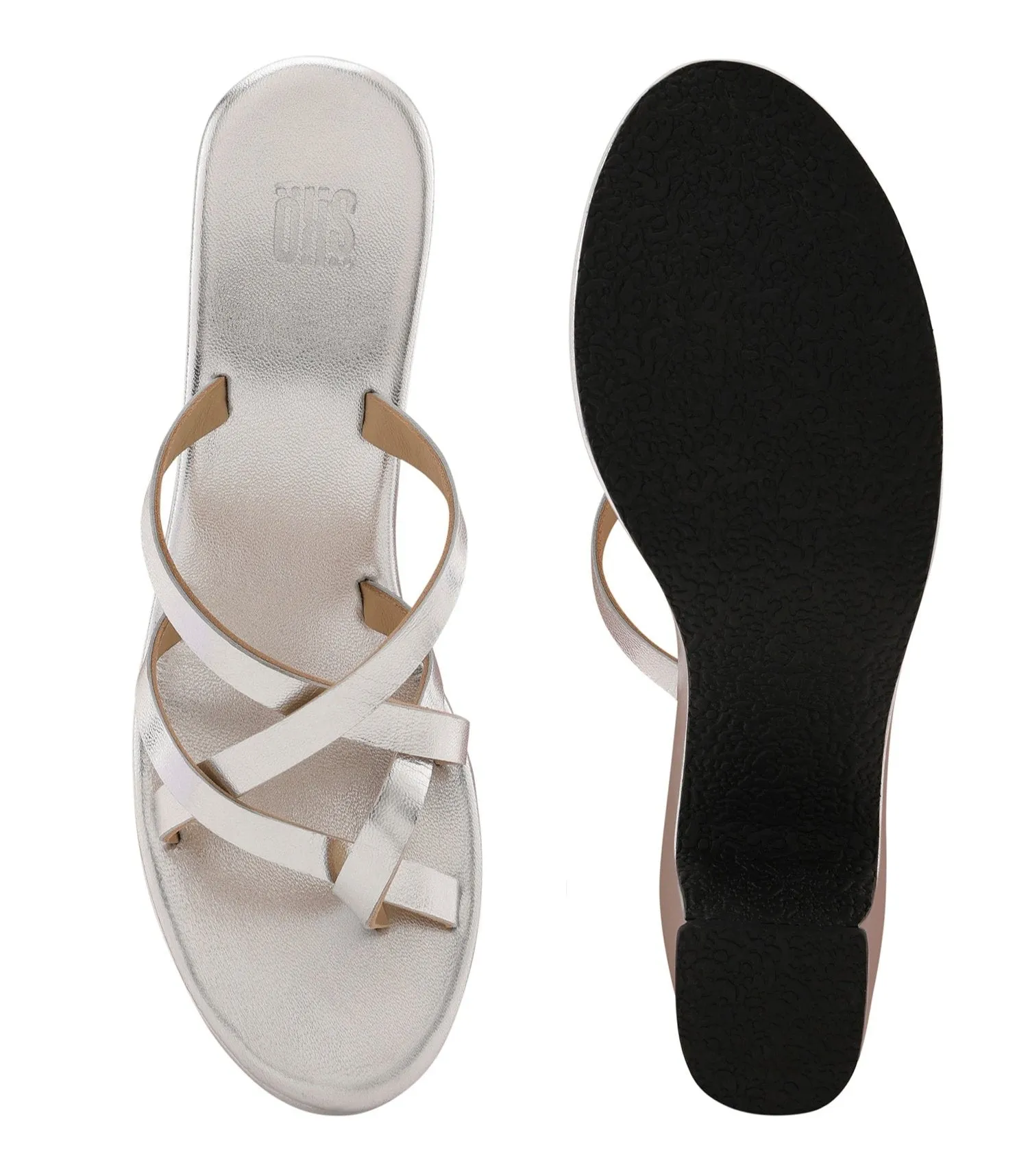 Salvadore Silver Platform Heels For Women