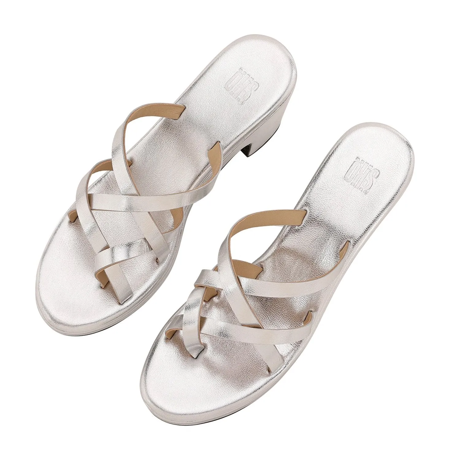Salvadore Silver Platform Heels For Women