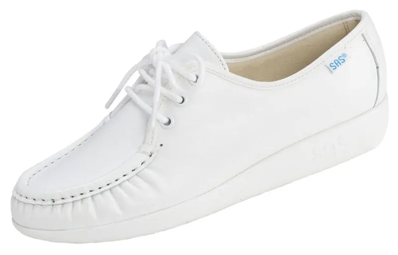 SAS Siesta Lace Up Loafer - White