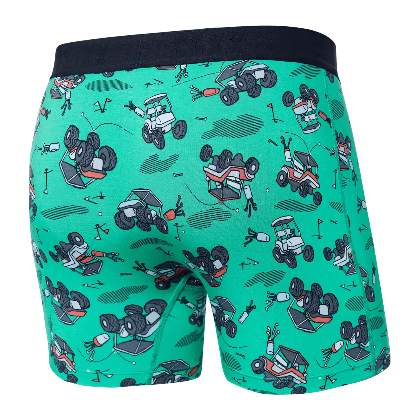 Saxx Vibe Boxers - Off Course Carts - Green