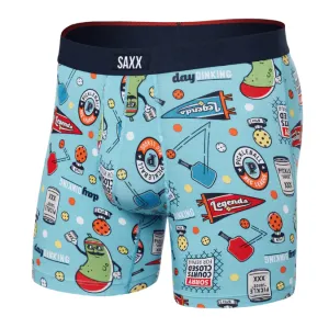 Saxx Vibe Xtra Boxer Brief Fly - Pickleball Legends - Aqua