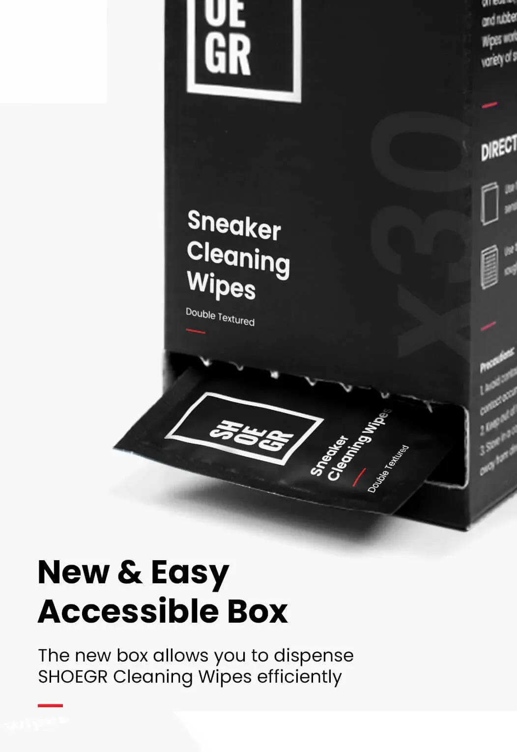 Shoegr - Sneaker cleaning wipes- pack of 15
