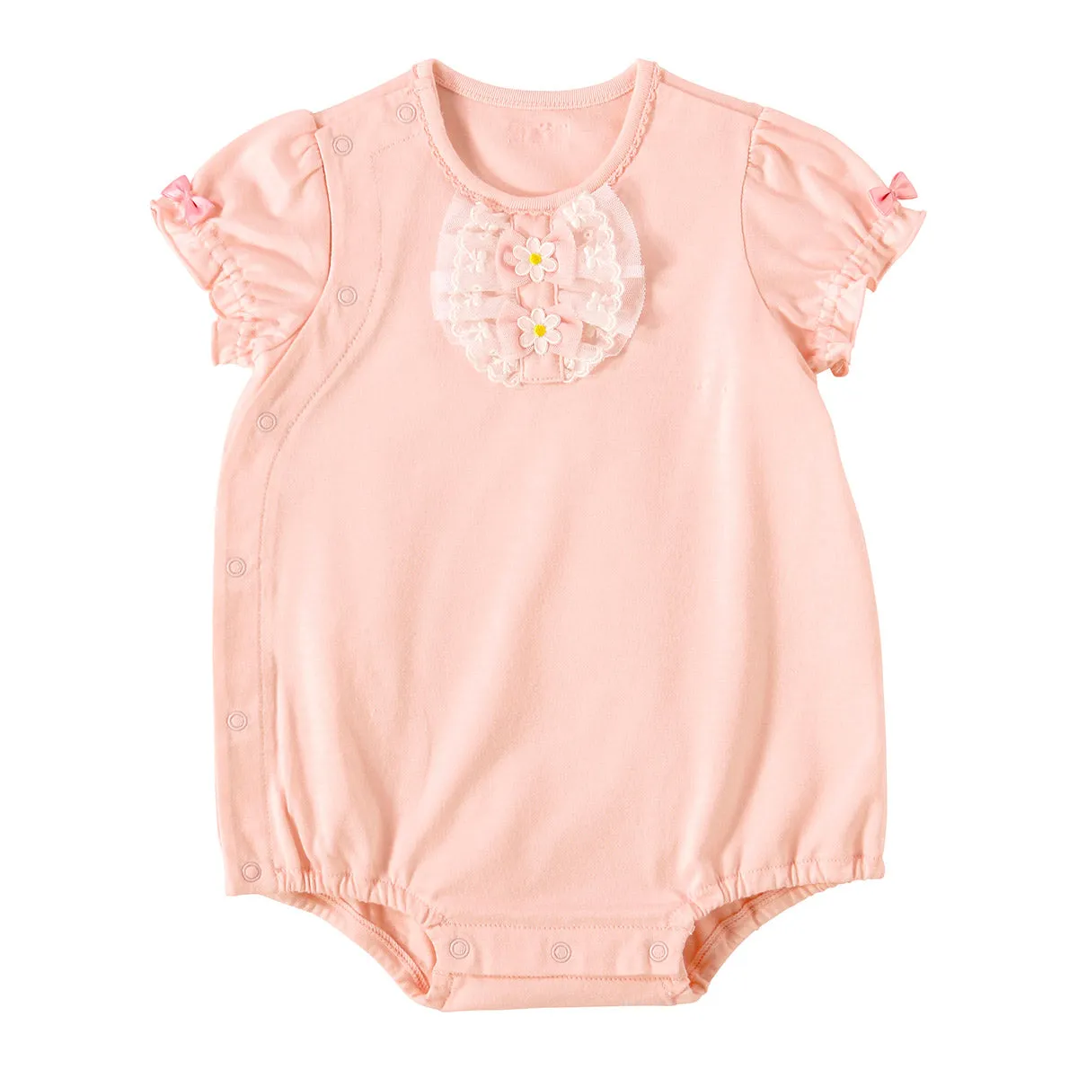 Short Sleeve Onesie with Lace