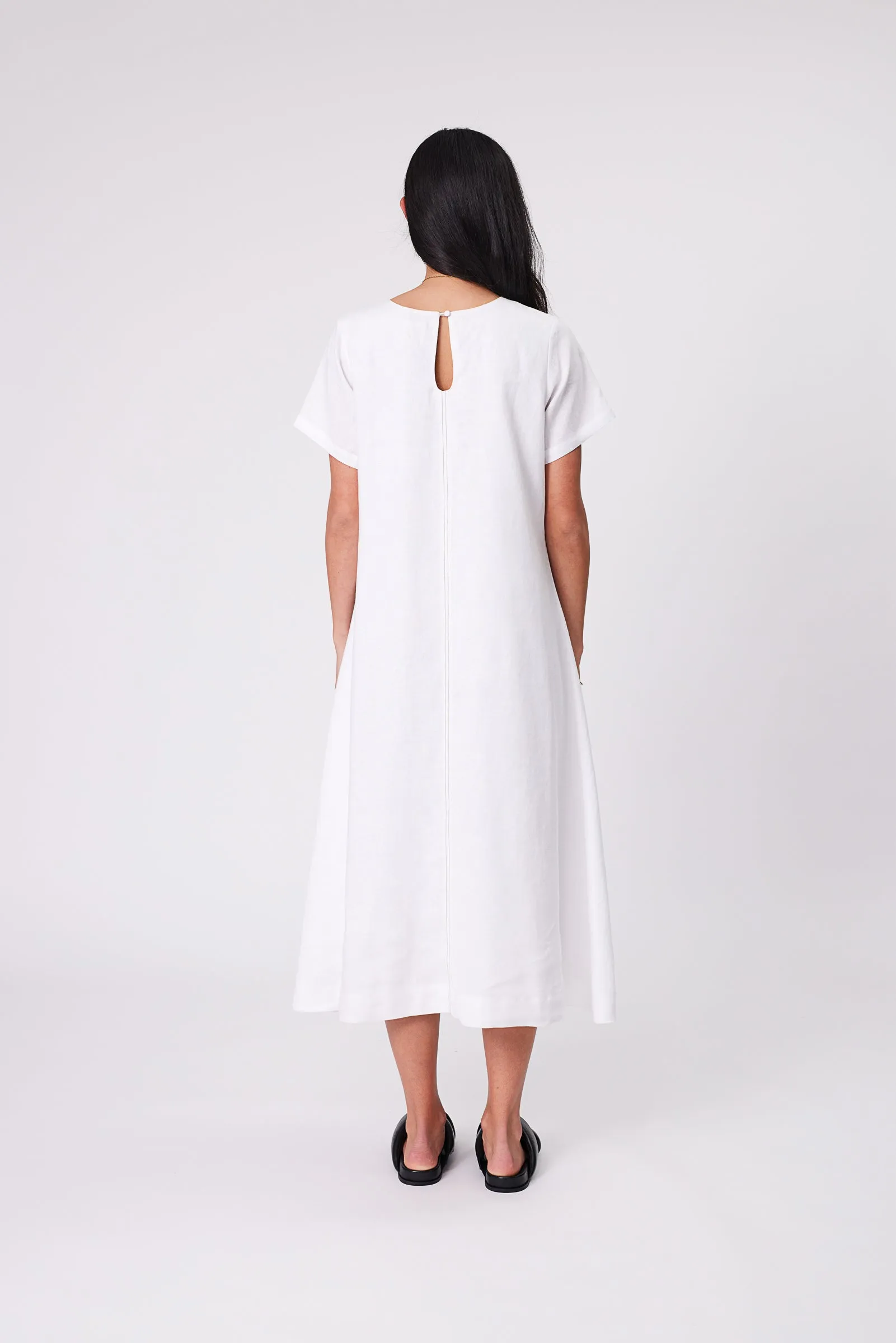 Sicily Linen Dress - White