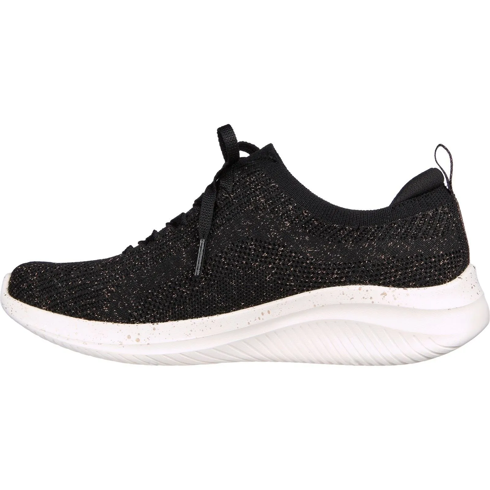 Skechers 149865 Ultra Flex 3.0 Let's Dance Sneakers für Damen, weite Passform, Schwarz/Roségold
