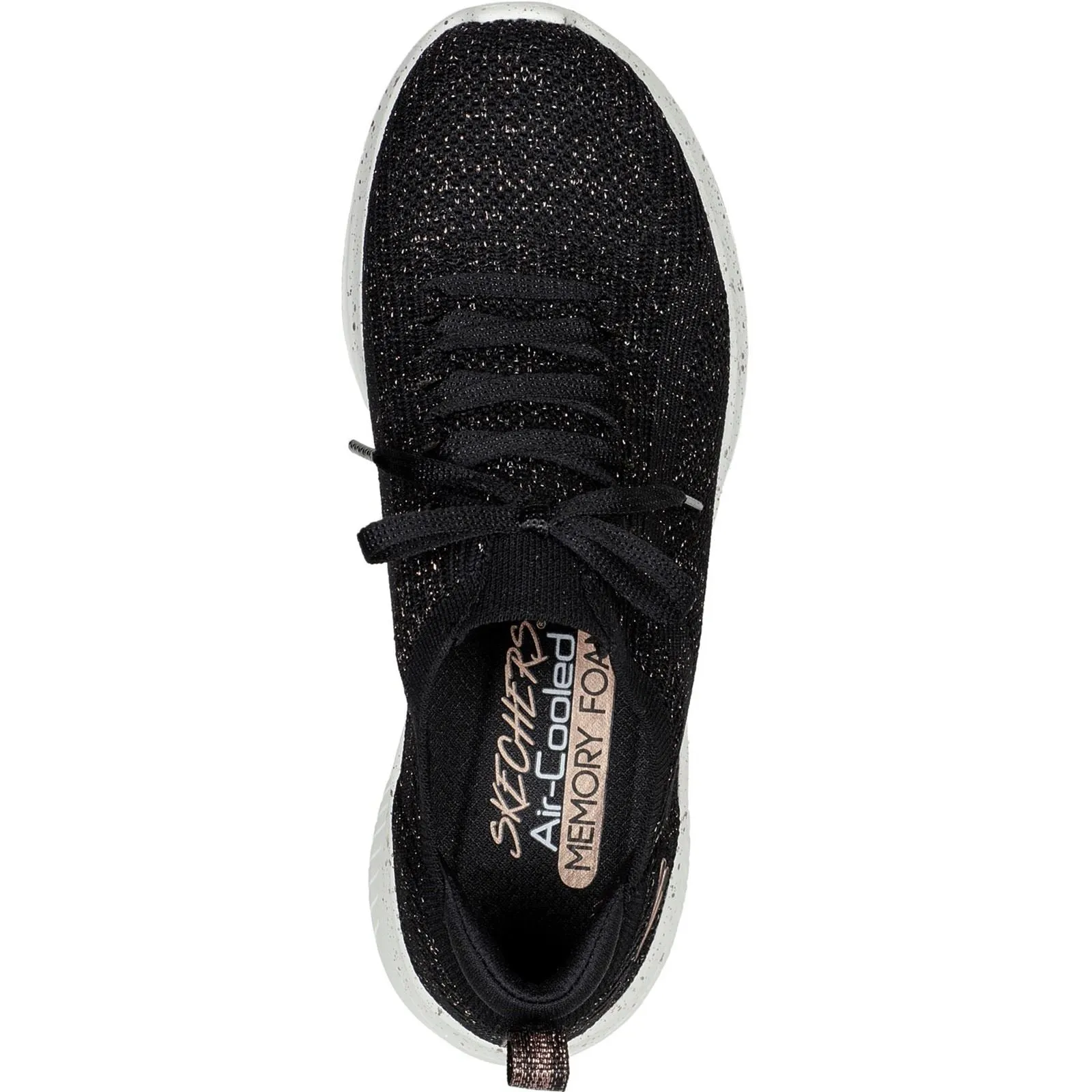 Skechers 149865 Ultra Flex 3.0 Let's Dance Sneakers für Damen, weite Passform, Schwarz/Roségold