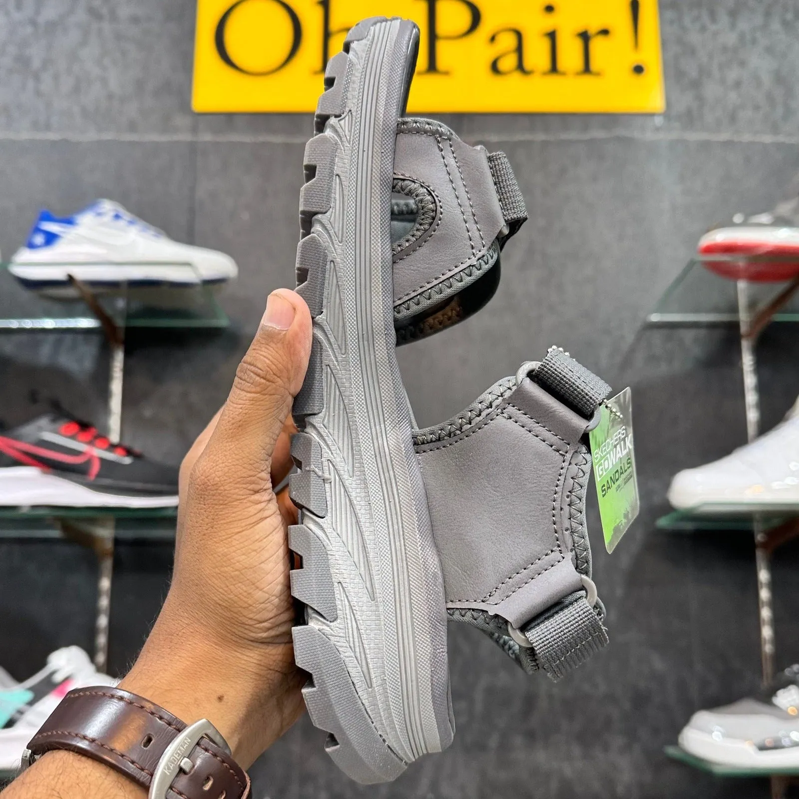 Sketchers Dlux’Trekker Sandal-Grey-Strap