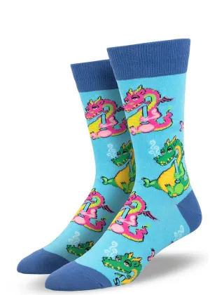 Smoking Dragon Men's Socks