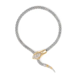 Snake Slide Bracelet Diamond Estate 14k Gold Adjustable Jewelry Fine Vintage