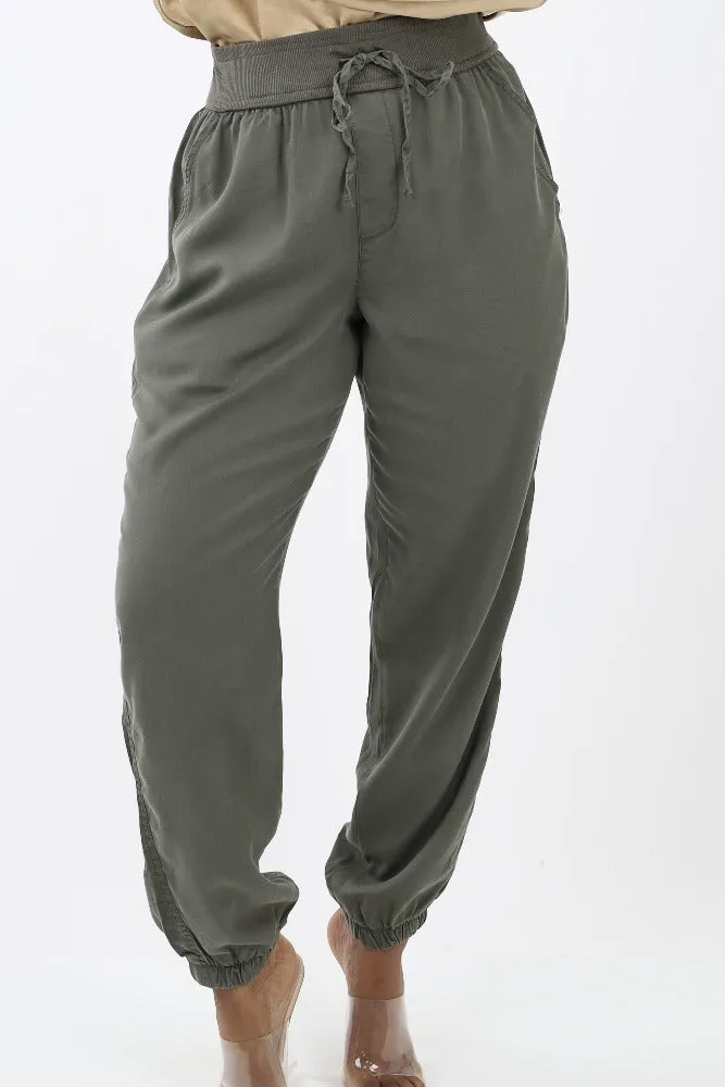 Solid Joggers -Taupe