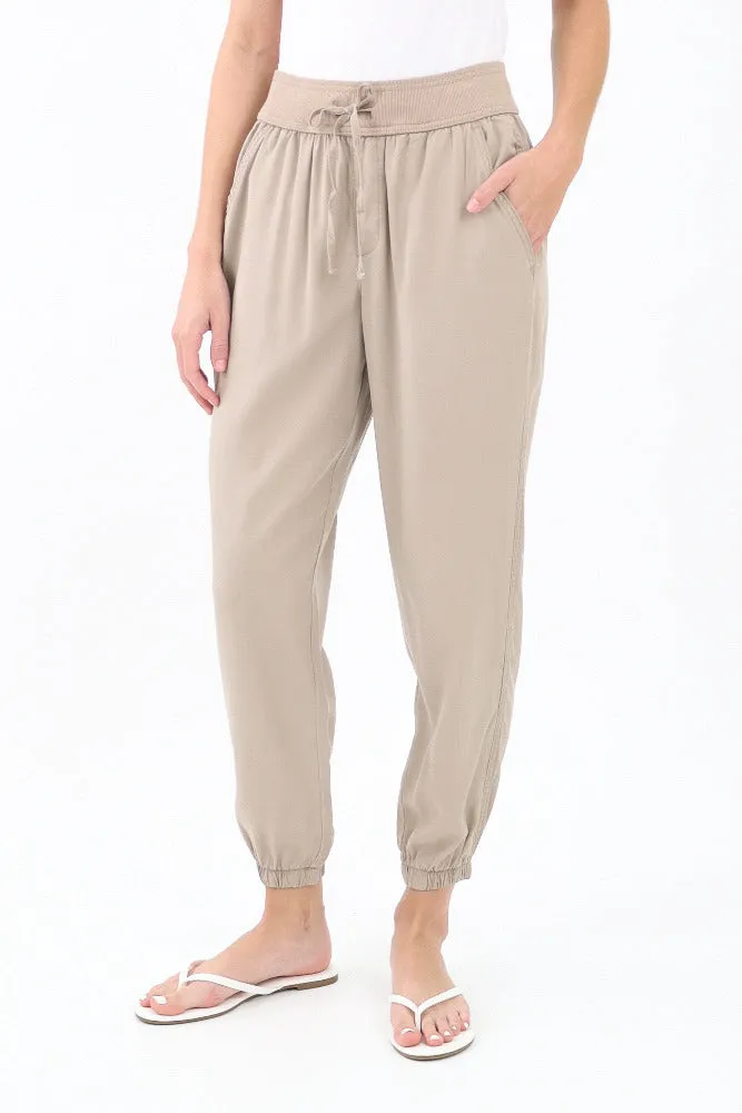Solid Joggers -Taupe