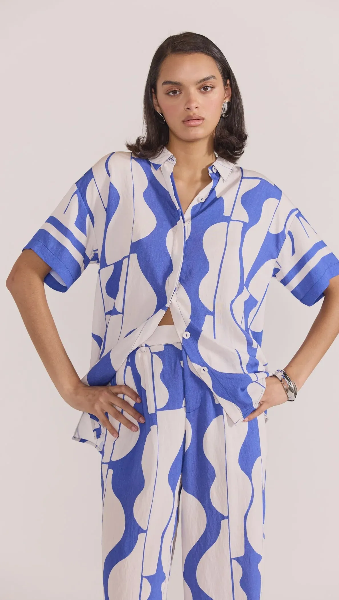 Staple The Label Santi Resort Shirt - Blue