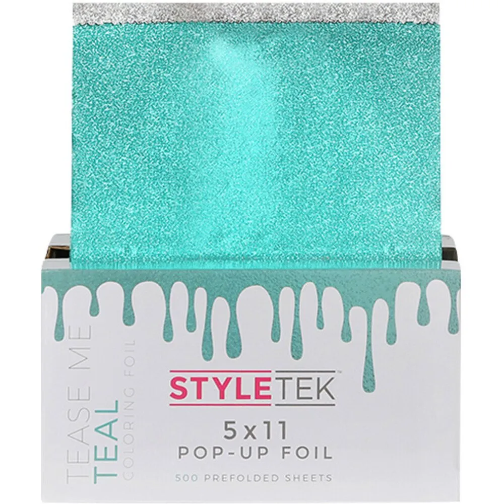 StyleTek 5x11 Pop-Up Foil Sheets Tease Me Teal / 500 Sheets