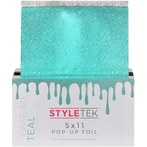 StyleTek 5x11 Pop-Up Foil Sheets Tease Me Teal / 500 Sheets