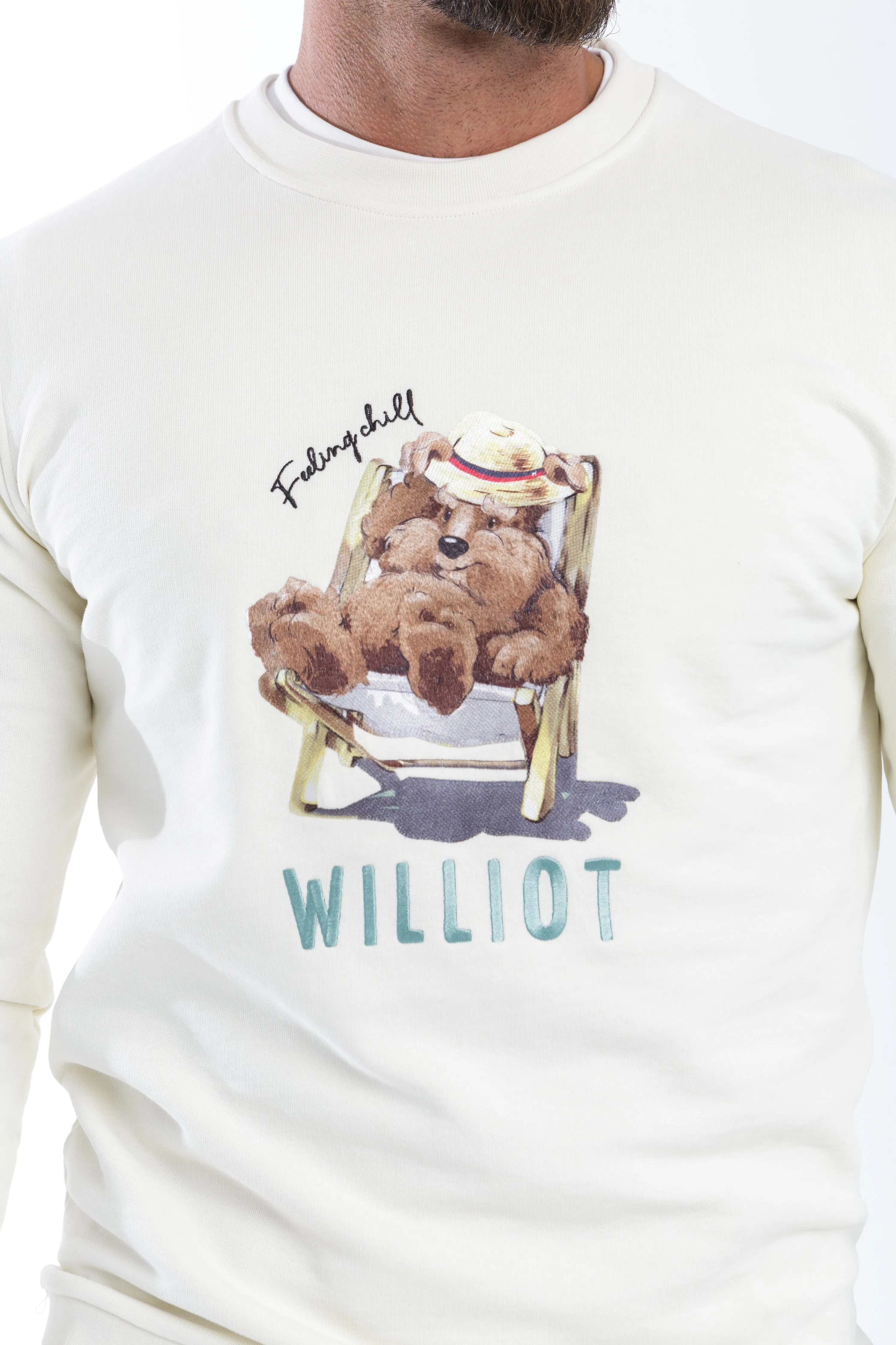 Sudadera Mr Williot Chill Amarillo Pastel