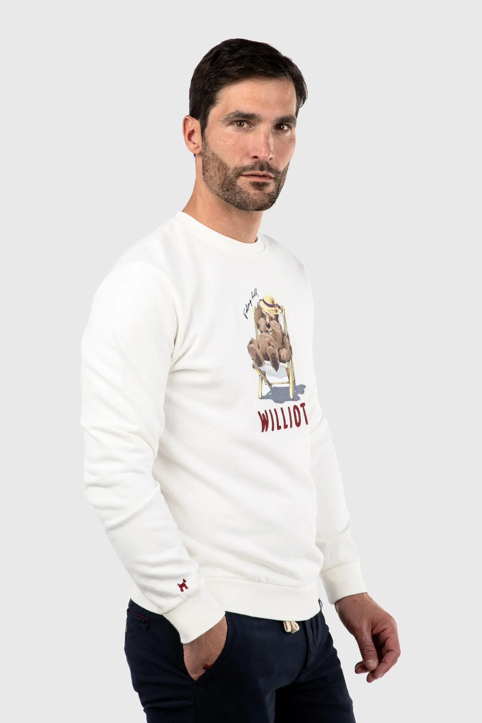 Sudadera Mr Williot Chill Crema