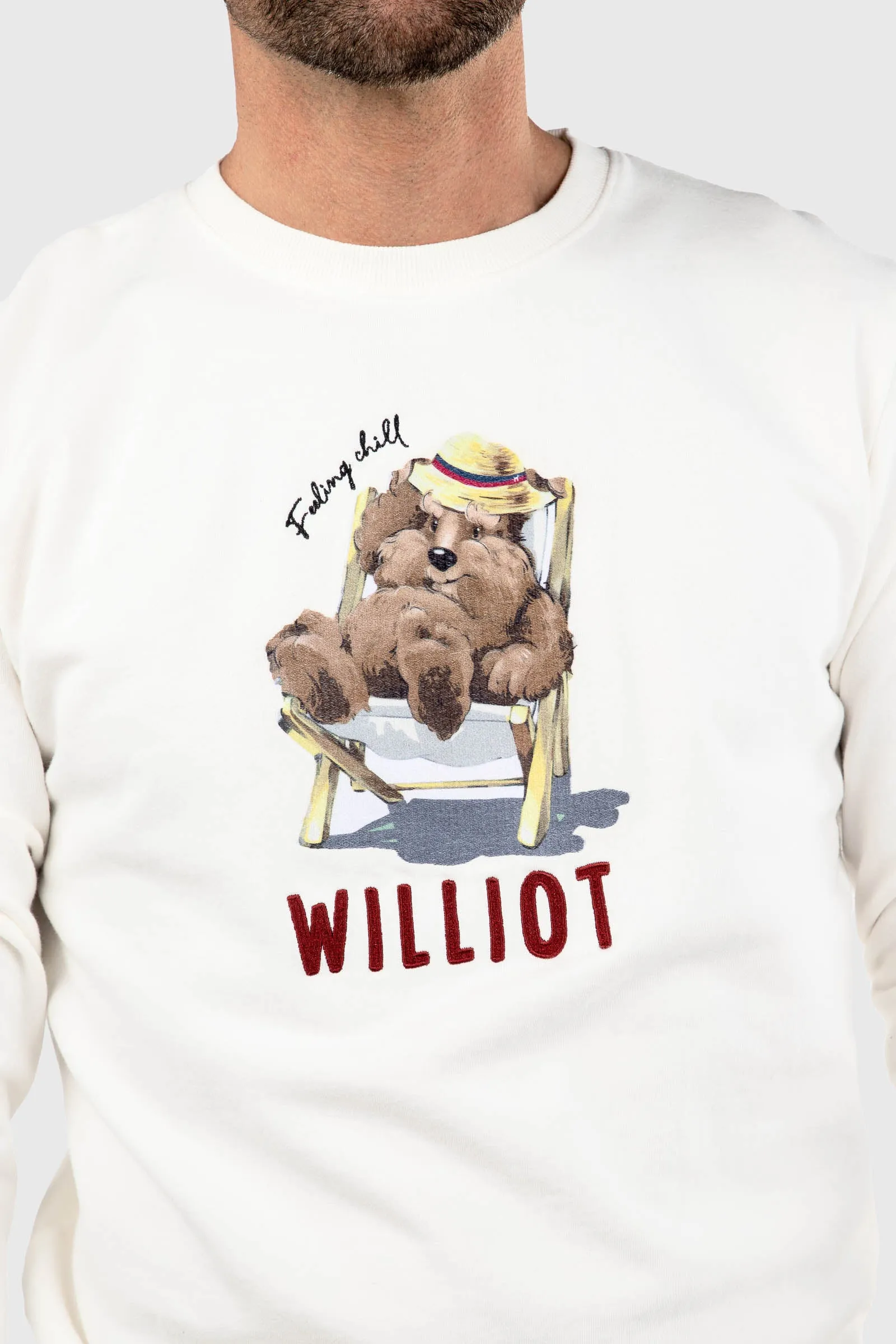 Sudadera Mr Williot Chill Crema