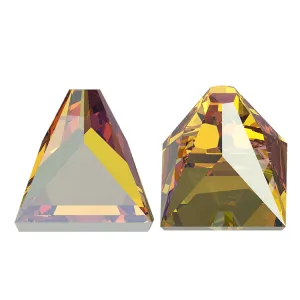 Swarovski Square Spike Flat Back - Crystal Light Topaz Shimmer