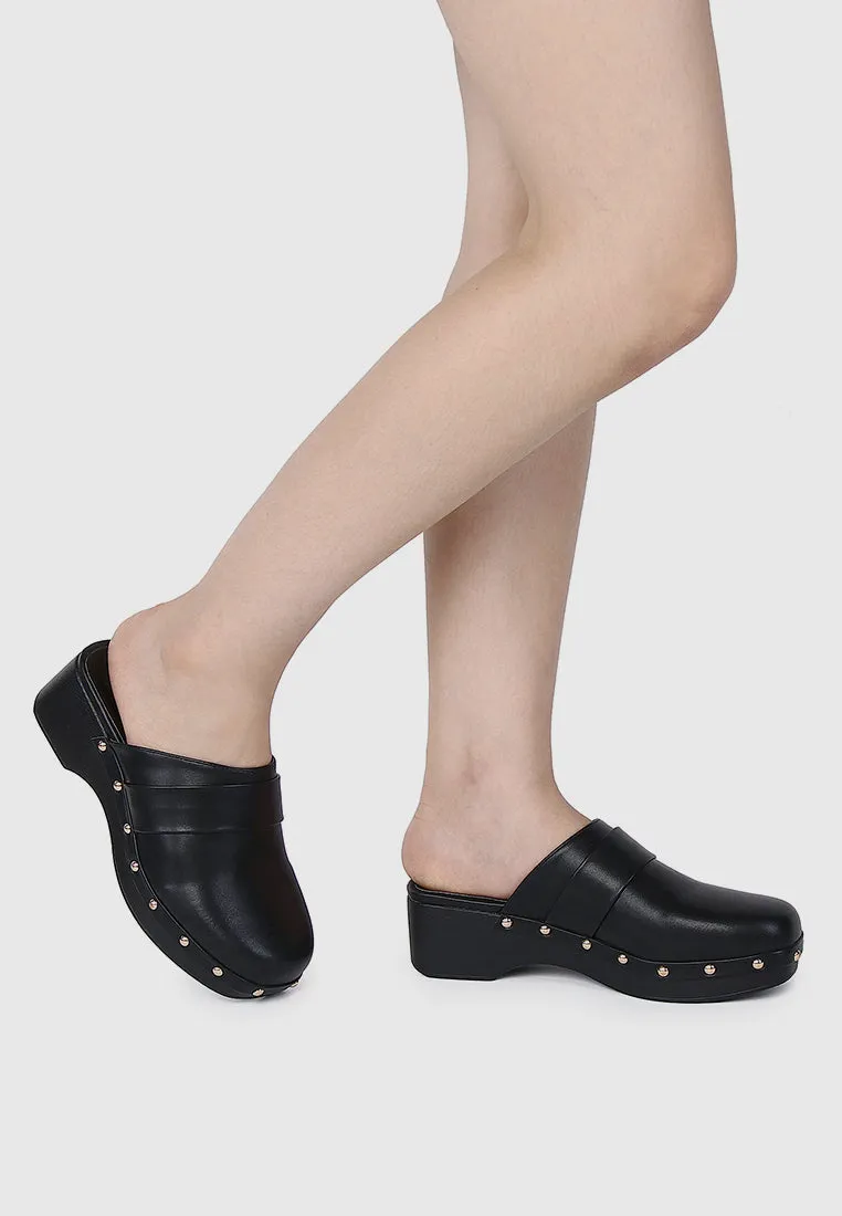 Terra Platform Mules (Black)