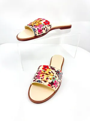 TORY BURCH EVERLY LEATHER SLIDE MULES
