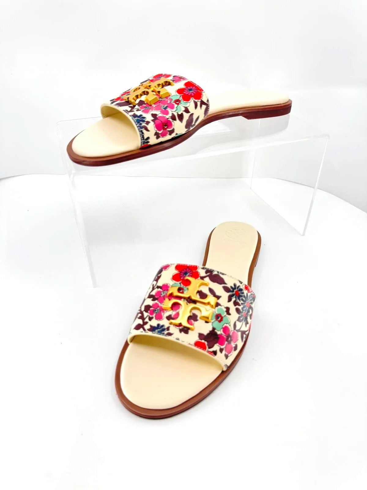 TORY BURCH EVERLY LEATHER SLIDE MULES