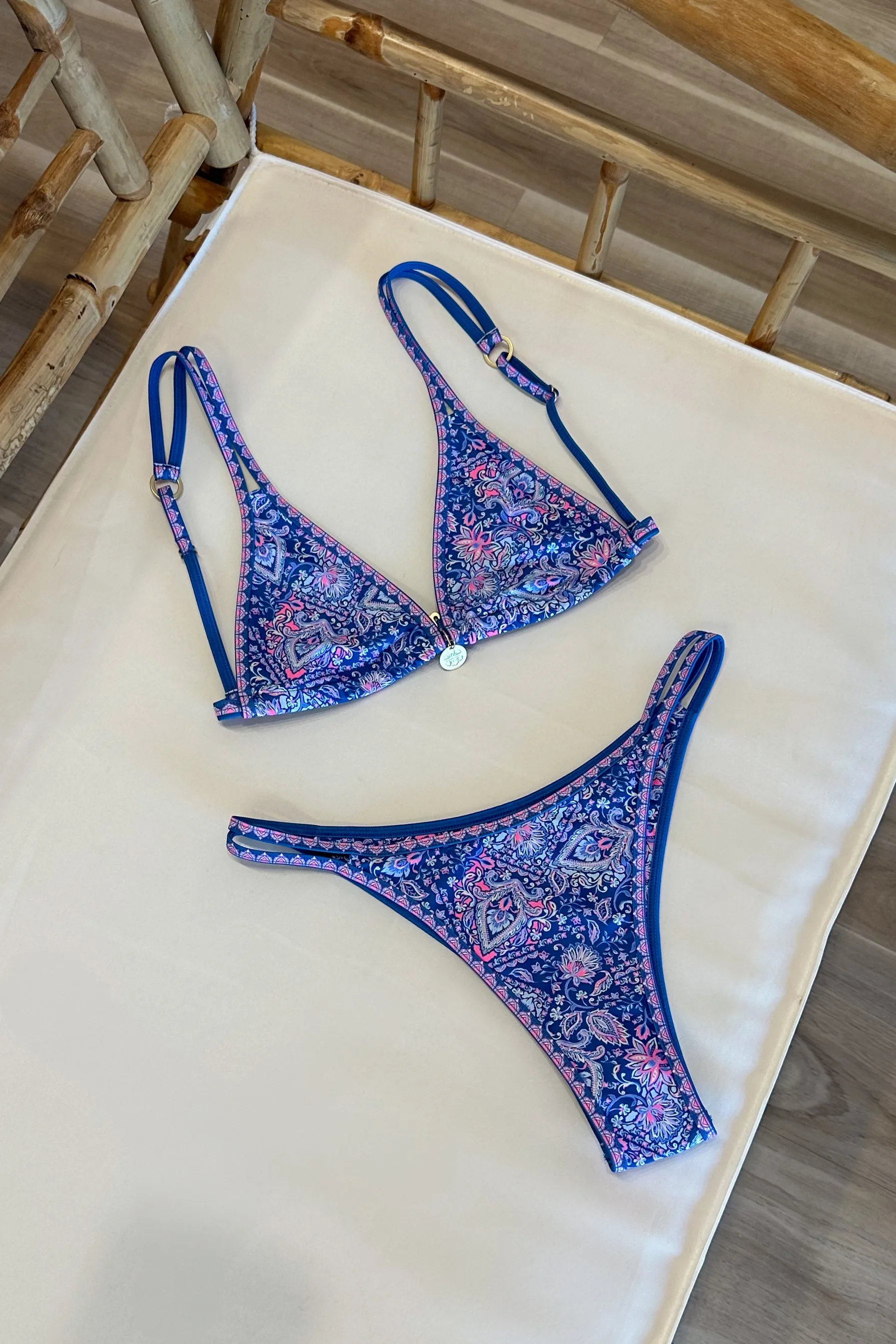 Twin Strap Bralette Bikini Top in Lilac Moon