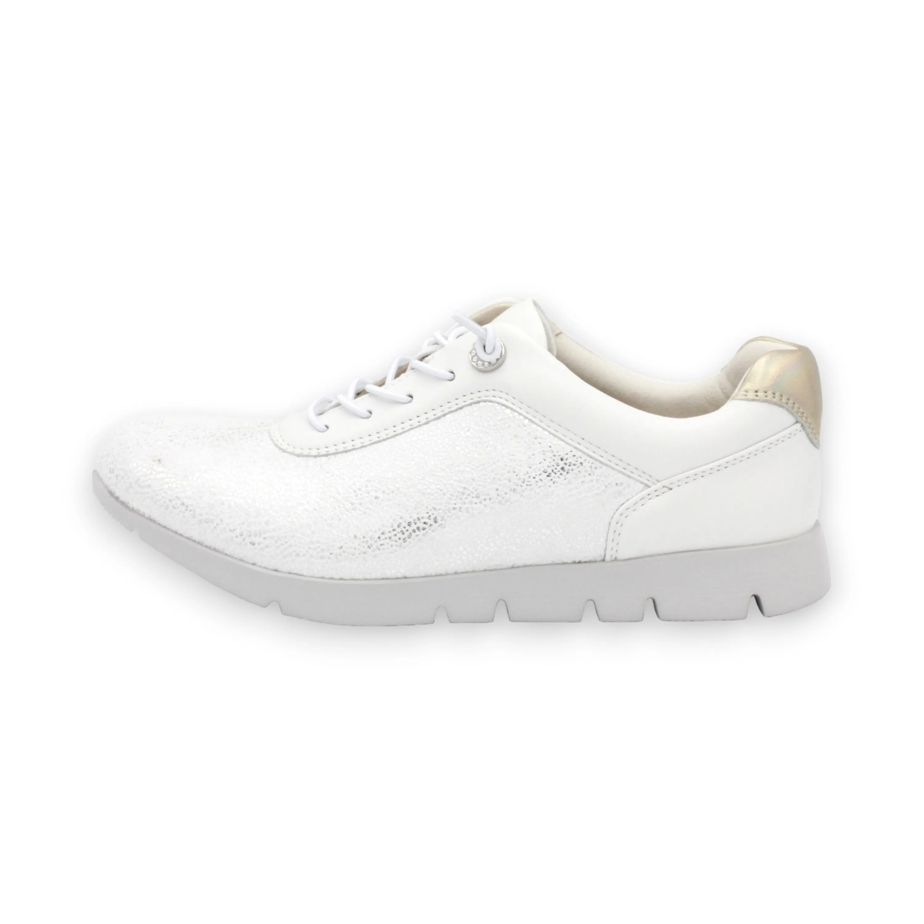 Ultra-Lightweight Women's Sneakers with New Material Super Stretch Fabric, Soft Sheep Leather, and Swarovski Crystal Eyelets #FJ129