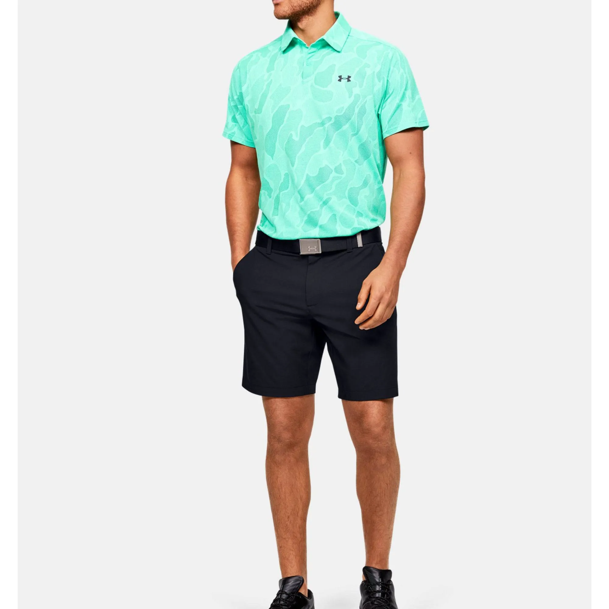 Under Armour Mens Iso-Chill Shorts - BLACK/BLACK/HALO GRAY