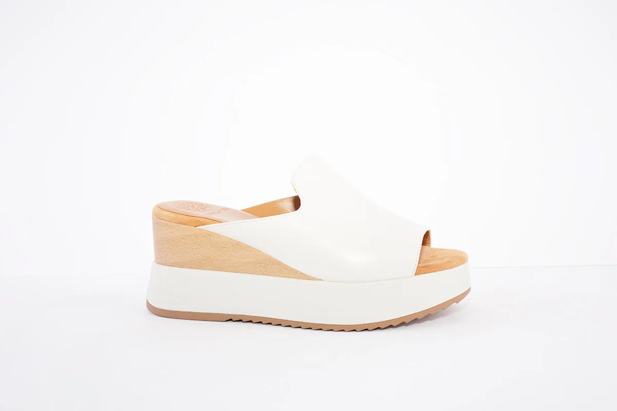 UNISA - KENAN HIGH WEDGE MULE - IVORY