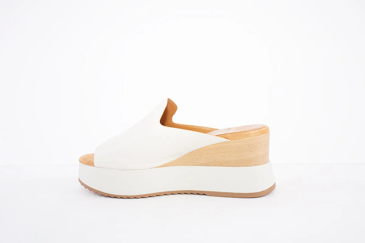 UNISA - KENAN HIGH WEDGE MULE - IVORY