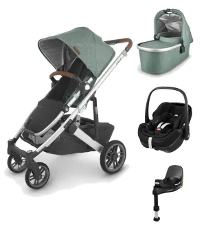 UPPAbaby Cruz V2 with Pebble 360 PRO 2 Car Seat and Base - Emmett