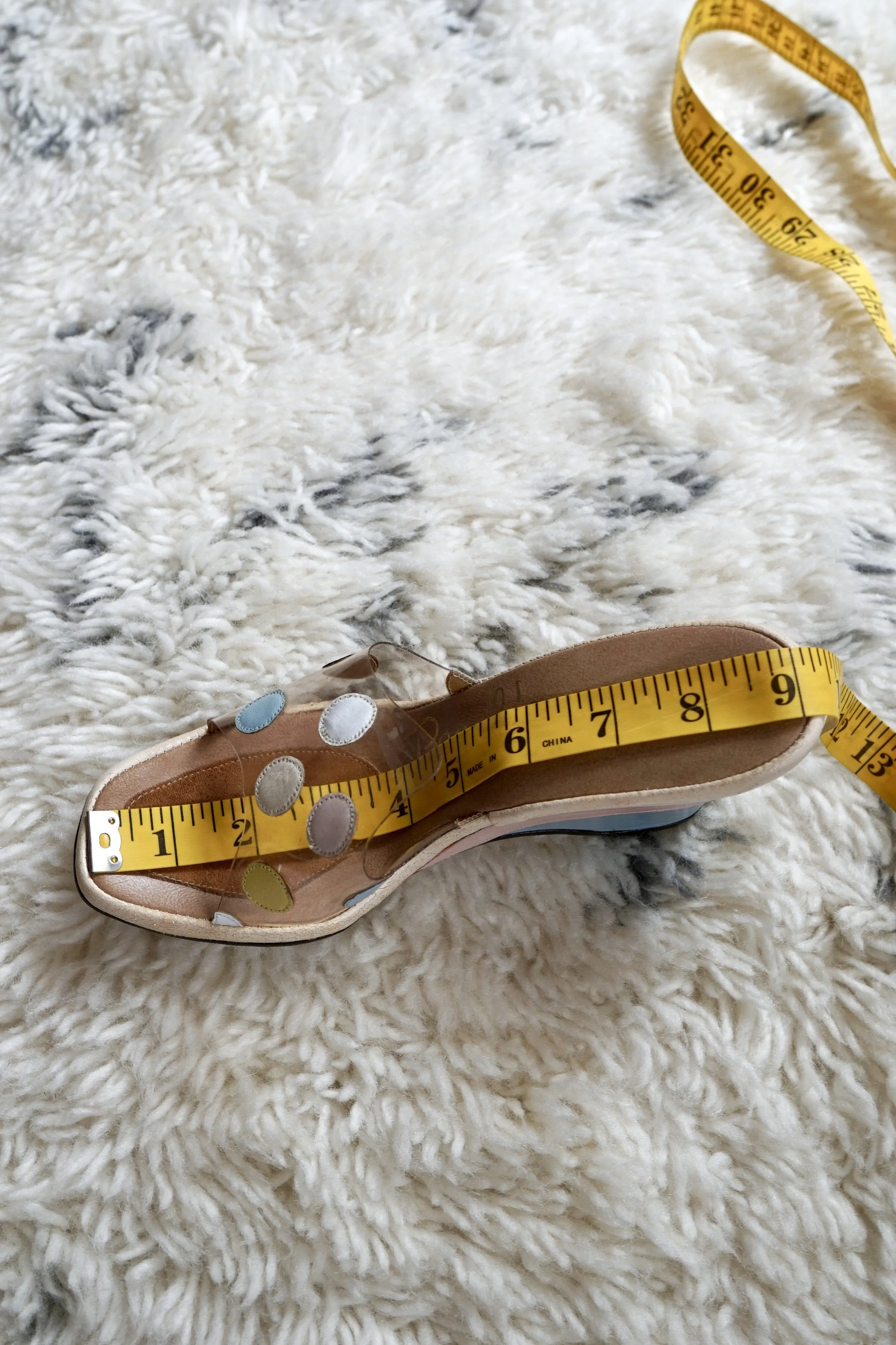 Vintage Bubble Tini Pastel Wedge Shoes | 6.5 N