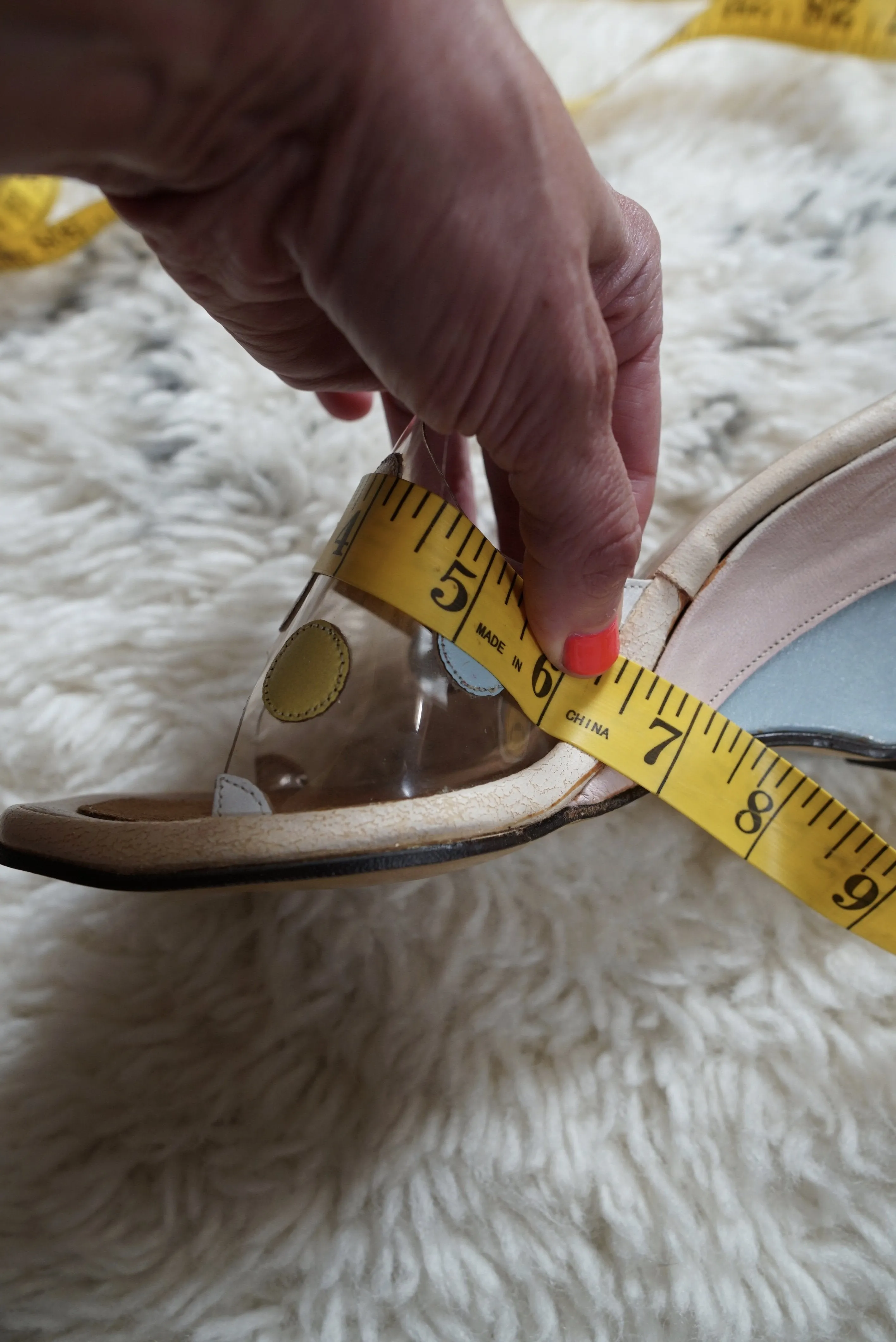 Vintage Bubble Tini Pastel Wedge Shoes | 6.5 N