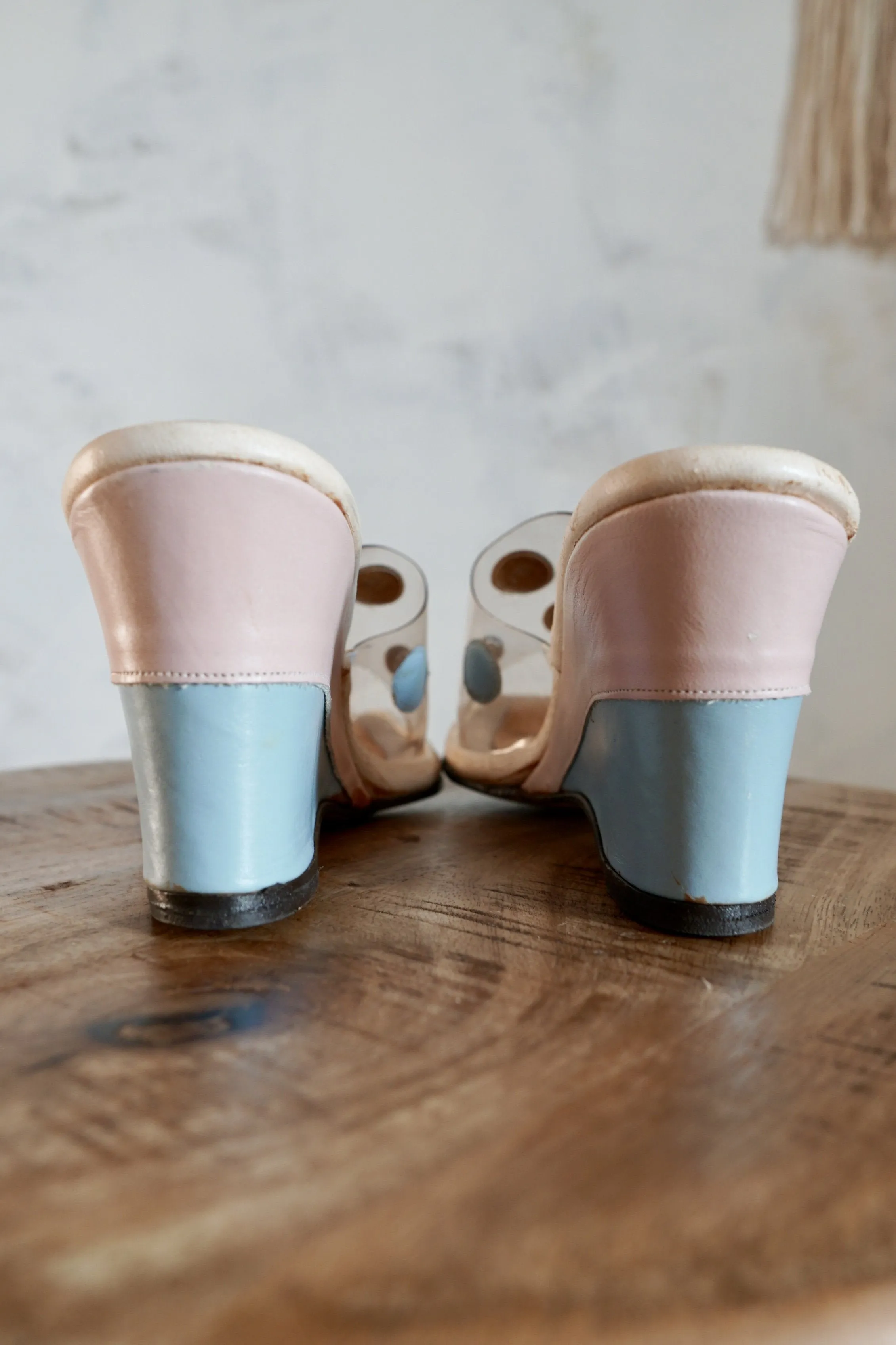 Vintage Bubble Tini Pastel Wedge Shoes | 6.5 N