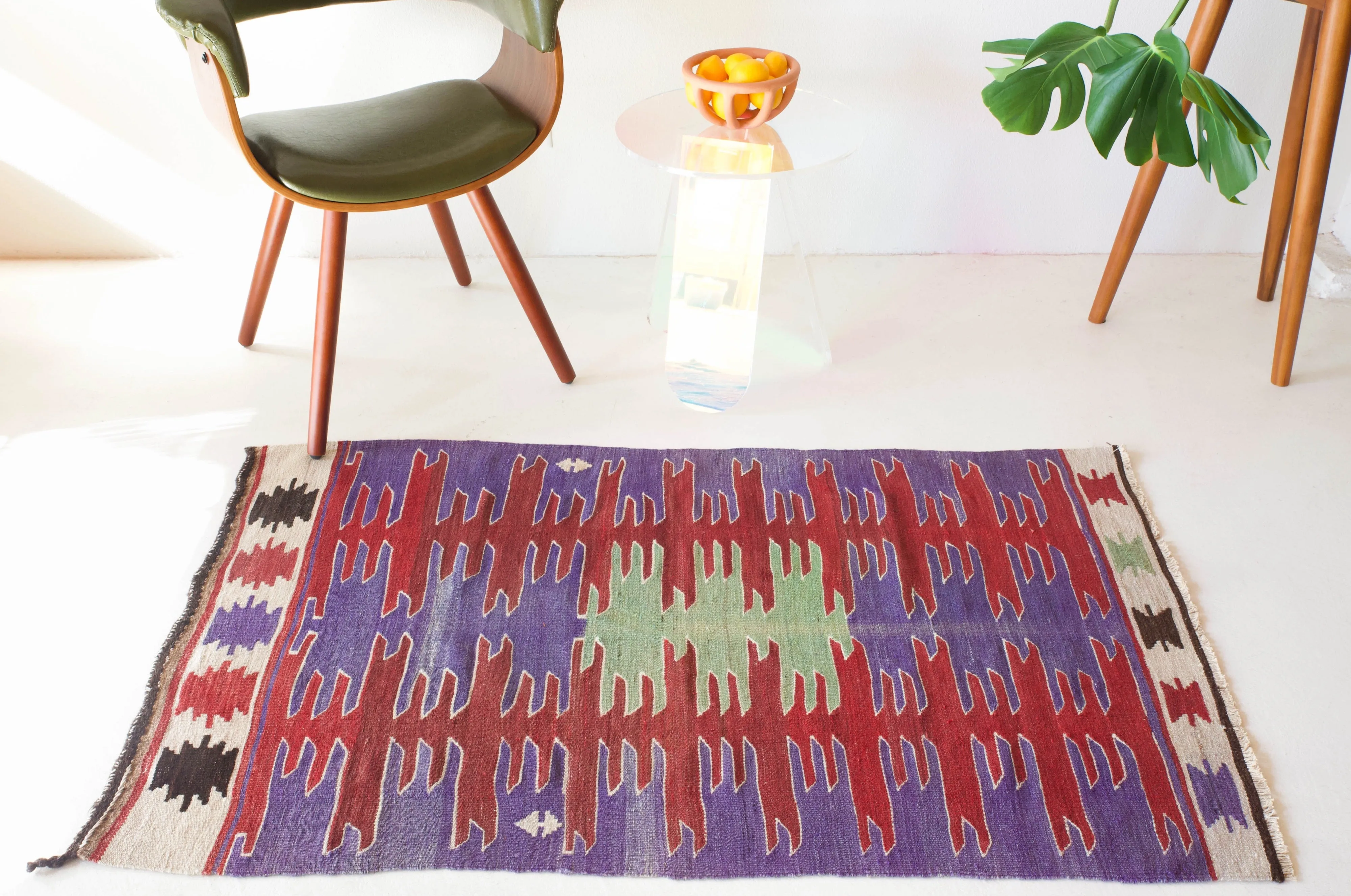 Vintage Mini Turkish Kilim Rug 2'10"x4'8"